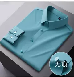 Imagem do Camisa de spandex fina de manga comprida masculina, manga curta, elástica alta
