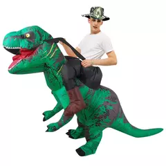 Adulto trajes de dinossauro inflável halloween anime festa cosplay disfraz purim mascote listrado role play roupas para homem mulher - comprar online