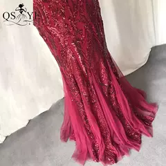 Vestidos de lantejoulas de um ombro, vestido longo do baile da sereia, elegante na internet