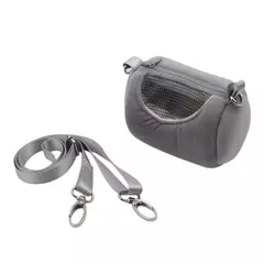 Gaiola para animais de estimação, acessórios de corpo cruzado, design de cilindro, macio, prático, casa, viagem, portátil, esquilo, malha visível, bolsa de transporte de hamster na internet