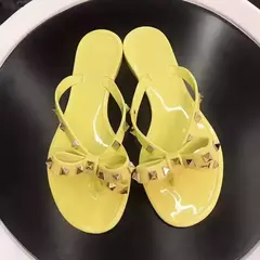 Chinelos rebitados para mulheres, sapatos de geléia, chinelos de fundo plano, chinelos de rebite casuais, para casa, fora, verão, 36-42 - comprar online