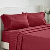 Conjunto de lençóis batilo, 4 peças, luxo, lençol e plano com fronha, conjunto de cama listrado sólido para gêmeo/completo/queen/king size