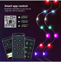 Imagem do Smart Bluetooth LED String Fairy Lights, Dreamcolor RGB Lights, guirlanda para o ano novo, decoração do casamento, USB, 5V, WS2812B