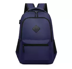 Mochila de carregamento USB impermeável para homens, sacos traseiros do escritório do negócio, mochila para laptop casual, mochilas escolares masculinas, 15,6";;VERDADEIRO;;"CINZA - loja online