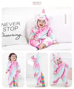 Macacão de flanela para bebés, Macacão Kigurumi, Macaco, Unicórnio, Vaca, Leão, Animal Cosplay, Pijama para 1 a 4 anos Crianças, Meninos, Inverno - comprar online