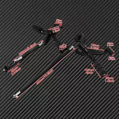 Kit completo de controles dianteiros para motocicleta, preto, alavancas, ligação para harley sportster xl883 xl1200 2004-2013 2014-2022 - Wolf Magazine