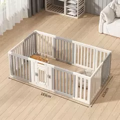 Imagem do Cerca dobrável para casa de cachorro, guarda-corpo para animais de estimação, combinação de gaiola para cães pequenos e médios, suprimentos para cerca de isolamento interno