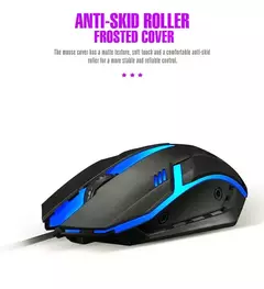Imagem do Kit de teclado e mouse para jogos RGB retroiluminado USB com fio teclado e mouse para computador combo 104 teclas para PC Gamer Laptop