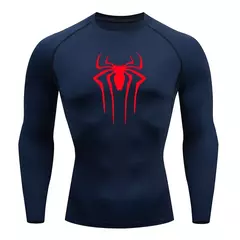 Camiseta masculina de segunda pele correndo, esportes de proteção solar Fitness Rashgarda, mangas compridas MMA, camisa de compressão, roupas de treino - Wolf Magazine
