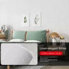 Waterproof Linen Wallpaper, 3D adesivos de parede, à prova de umidade e mofo resistente, Home Decoração Sala - Wolf Magazine
