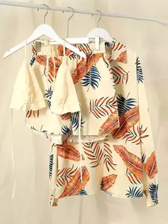 Imagem do Fato de banho feminino de três peças, moda praia sexy, biquíni de cintura alta, maiô estampado, shorts para cobrir, moda praia de verão, novo 2024
