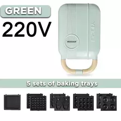Mini máquina de café da manhã tipo panqueca, fornos elétricos para café da manhã, panquecas e waffle na internet
