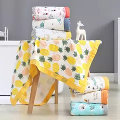 Cobertor de algodão para recém-nascidos, 6 camadas, swaddle de alta densidade, cobertor respirável, cobertor infantil - comprar online