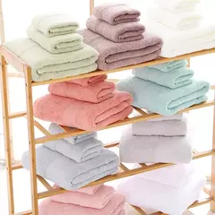 Toalha de banho macia e absorvente para adultos, toalha doméstica, Jacquard, cor lisa, toalha grande, grossa, 100% algodão puro, novo na internet