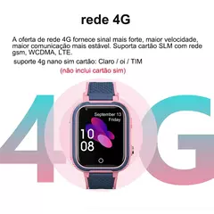 Lt21 4g relógio inteligente crianças gps wifi chamada de vídeo sos ip67 à prova dip67 água criança smartwatch câmera monitor rastreador localização telefone relógio - comprar online