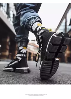 Imagem do 2022 homens tênis meias sapatos luz grande tamanho sapatos casuais legal 47 moda branco esportes ao ar livre design personalidade confortável