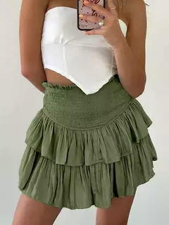 Imagem do Mini-saia linha A feminina, cintura baixa, fina, monocromática, que combina tudo, casual, doce, sexy, streetwear de moda feminina, verão, Y2K