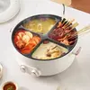 Panela elétrica de pato mandarim colorido, quatro grades, multifuncional doméstico, 6 l de capacidade, panela quente integrada, caldeirão