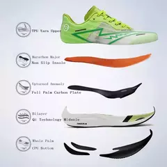 Sapatilhas Full Palm Carbon Plate para homens e mulheres, tênis de corrida, corrida de maratona, amortecedor, esportes, tênis, treinamento, novo - comprar online