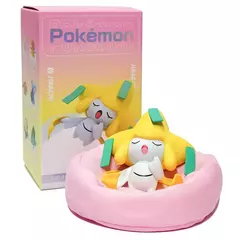 Genuíno conjunto pokemon modelo anime lazer tempo série figura slowpoke charmander gonbe rowlet interior do carro brinquedos de posição de dormir - comprar online