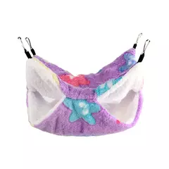 Rede para ratos, cama quente de pelúcia dupla grossa para casa de hamster, ninho, saco de dormir, camas de árvore penduradas, cobaia, gaiola de hamster - loja online
