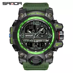 Imagem do Relógio de quartzo estilo G SANDA masculino, choque impermeável, relógio militar esportivo, relógio de pulso digital masculino, relógio, novo, 3133, 50m, 2022