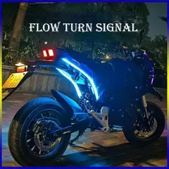 Pequeno macaco fluindo sinal de volta começar luz varredura elétrica motocicleta luz da cauda led modificação acessórios cor decorativa - loja online