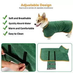 Roupão Super Absorvente para Cães e Gatos, Toalha Pet, Secagem Rápida, Material de Banho, Pequeno, Médio, Grande