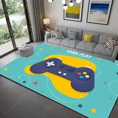 3d impressão gamer controlador padrão sala de estar tapetes antiderrapante cas - comprar online
