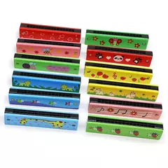 Harmônica De Madeira Para Crianças, Brinquedos De Instrumentos Musicais, Ajudas De Ensino De Música, Quebra-cabeça, Educação Infantil, Iniciantes Do Jardim De Infância, TMZ - comprar online