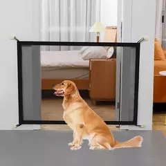 Cercas de barreira para cães de estimação, com 6 peças de gancho, rede isolada para animais de estimação, portão de escadas, novo cercadinho dobrável de malha respirável para cerca de segurança de cães - Wolf Magazine