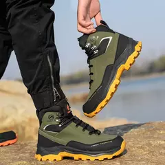 Botas de toe de aço protetor anti-perfuração, calçados esportivos indestrutíveis, estilo impermeável, homens e mulheres