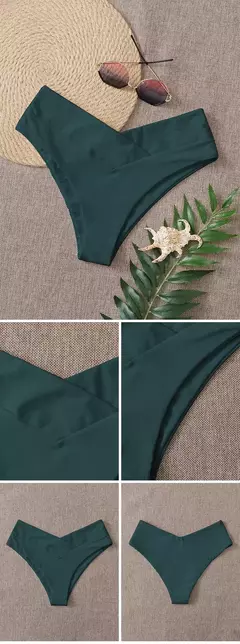 Tanga brasileira de biquíni para mulheres, semi-banho, roupa de praia sexy V cheeky, banho preto para senhoras, natação - Wolf Magazine