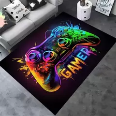 Tapete de jogos antiderrapante gamer com controlador, máquina de lavar roupa, decoração do quarto, tapete para quarto dos meninos, Design - comprar online