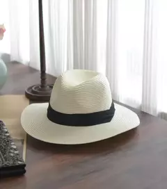 Chapéu de palha panaman cabeça grande masculino, chapéu de tecido dobrável, chapéu top jazz, proteção solar, sombreamento solar, tamanho grande, 63cm na internet