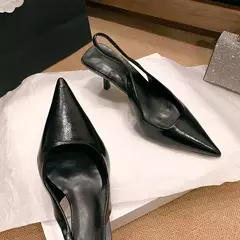 Salto Alto para Mulher, Sapatos de Deslizamento, Escritório e Carreira, Sólido, Sexy, Moda, Verão, 2022, Sandálias na internet