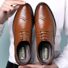 Handcrafted masculino oxford sapatos genuíno couro de bezerro brogue vestido sapatos negócios clássicos sapatos formais homem