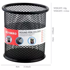 MOTINO-Porta Lápis para Mesa de Escritório, Malha De Metal, Quadrado, Pote De Caneta Redonda, Caso Do Copo, Recipiente, Organizador, Durável, 1Pc - comprar online