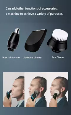 Imagem do ZOZEN-Barbeador elétrico recarregável para homens, lâmina, aparador de cabelo, corte, máquina de barbear, aparador de barba, seco, uso duplo