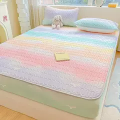 Esteira refrigerando natural do látex para a cama, sentimento fresco macio, folha cabida e fronha, tampa do colchão, esteiras do verão da categoria A - comprar online
