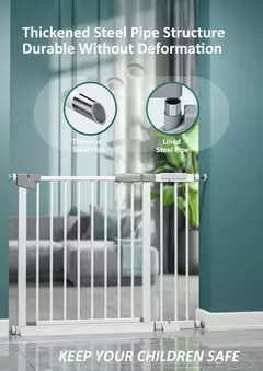 Imagem do Portão de segurança do bebê para escadas varanda grade para bebês protetor de porta barreira de segurança infantil cerca de porta de cachorro crianças rolha de porta