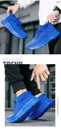 Sapato de meias casual confortável masculino, tênis preto para dirigir, novo, - Wolf Magazine