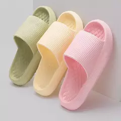 Chinelos de Nuvem de Plataforma Grossa para Mulheres, Sola Macia, Slides de Travesseiro, Antiderrapante, Chinelos de Praia, Banheiro, Casa, EVA, Verão - Wolf Magazine