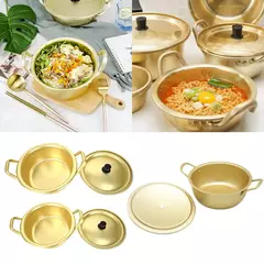 Panela De Alumínio Coreana Para Macarrão Ramen, Panela Paomian, Panela Amarela Espessada, Panela De Sopa De Alumínio, Panelas De Cozinha Douradas, Wok - loja online