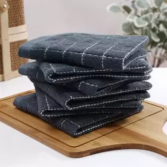 Homaxy-Absorbent Kitchen Dishcloth, Panos Ultra Macios, Toalhas de Secagem à Mão, Ferramentas de Limpeza Doméstica, 100% Algodão, 4 Pcs, 6Pcs - comprar online