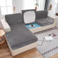 Sofá de pelúcia antiderrapante Slipcover, capa de sofá elástica para quarto, escritório, sala de estar, decoração de casa, sofá, protetor de móveis, 1pc - loja online