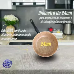 Imagem do Frigideira Wok 24cm Chef Luxo Antiaderente Liga Alumínio Premium