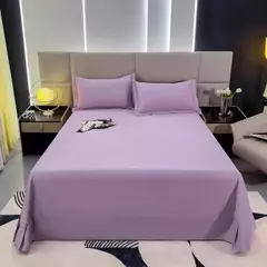 Imagem do Lençol de algodão puro cor, cor pura simples, peça única, Skin-Friendly, dormitório estudantil, cama de solteiro e casal