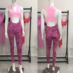 Macacões Scrunch Pant Leopard One Piece para mulheres, sutiã esportivo separado, legging de treino Bodycon, ginástica fitness, roupas ativas, 2021