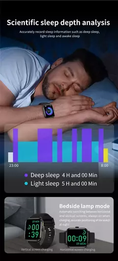 Smartwatch Sport Full Touch com Caixa para Homens e Mulheres, Relógios de Fitness, Chamada Bluetooth, Açúcar no Sangue, Presente, Tela 1.83 ", Novo, 2024 - comprar online
